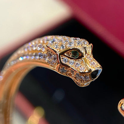 [Amore]PANTHERE HALF DIAMOND OPEN BRACELET