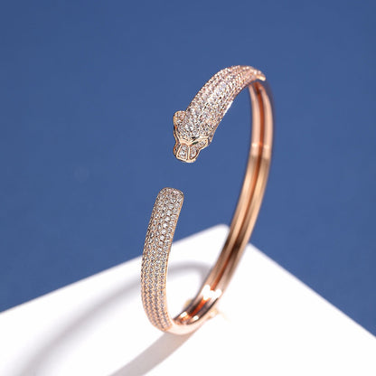 [Amore]PANTHERE FULL DIAMOND OPEN BRACELET