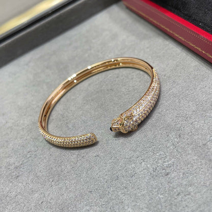 [Amore]PANTHERE FULL DIAMOND OPEN BRACELET