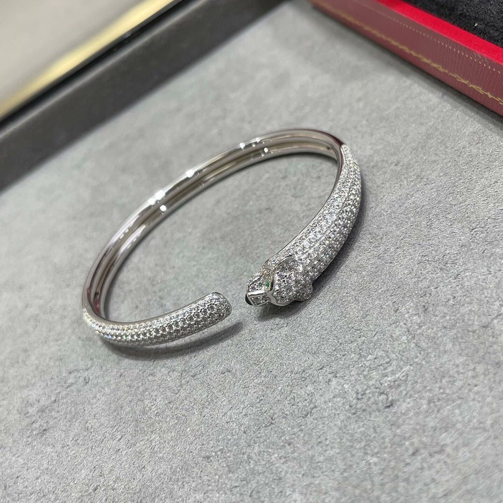 [Amore]PANTHERE FULL DIAMOND OPEN BRACELET