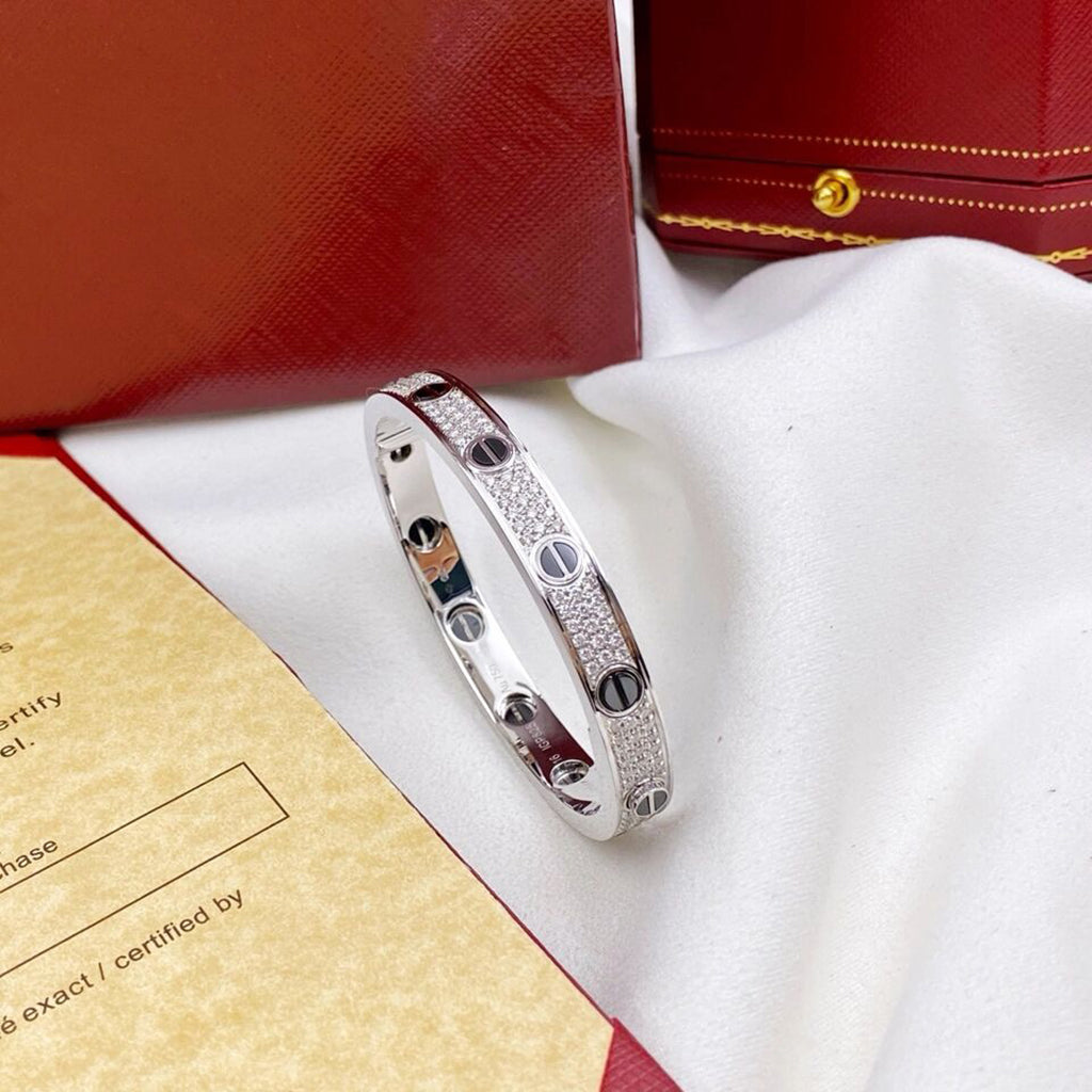 [Amore]LOVE BRACELET 6.1MM DIAMOND-PAVED CERAMIC