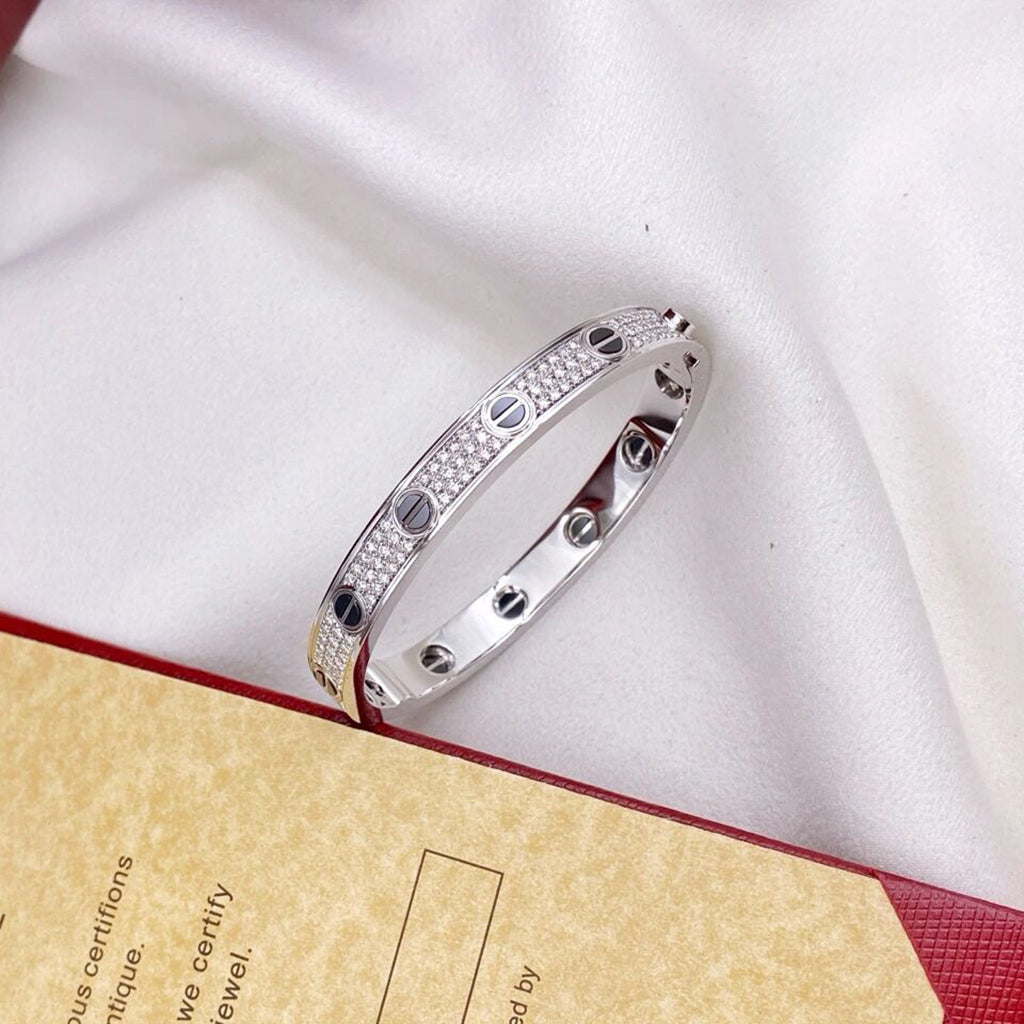 [Amore]LOVE BRACELET 6.1MM DIAMOND-PAVED CERAMIC