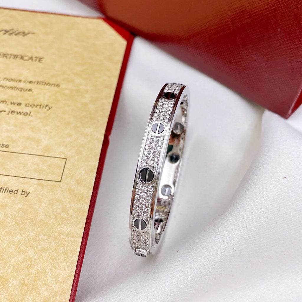 [Amore]LOVE BRACELET 6.1MM DIAMOND-PAVED CERAMIC