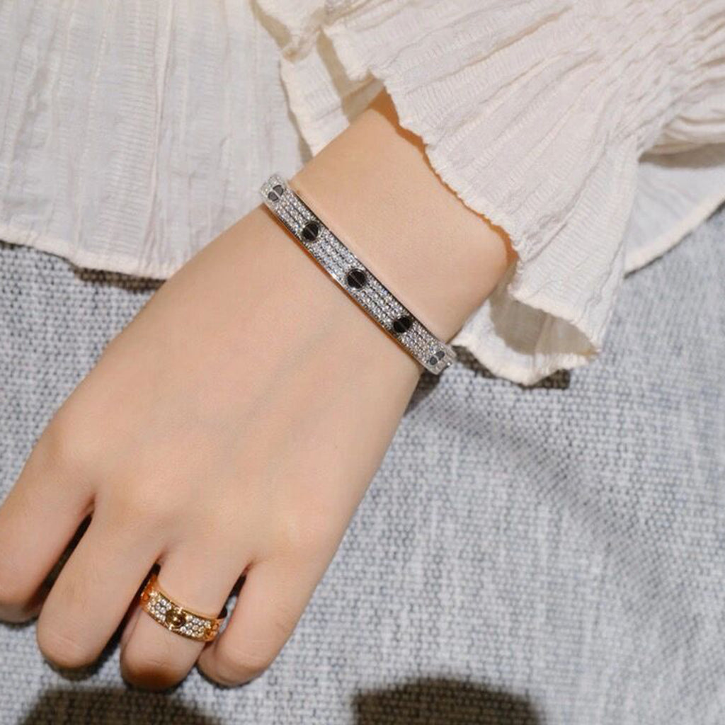 [Amore]LOVE BRACELET 6.1MM DIAMOND-PAVED CERAMIC