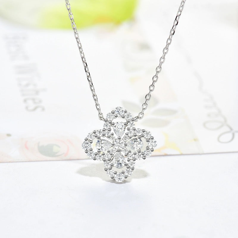 [Amore]LOOP NECKLACE FULL MOTIF DIAMOND 16MM MULTIPLE COLORS