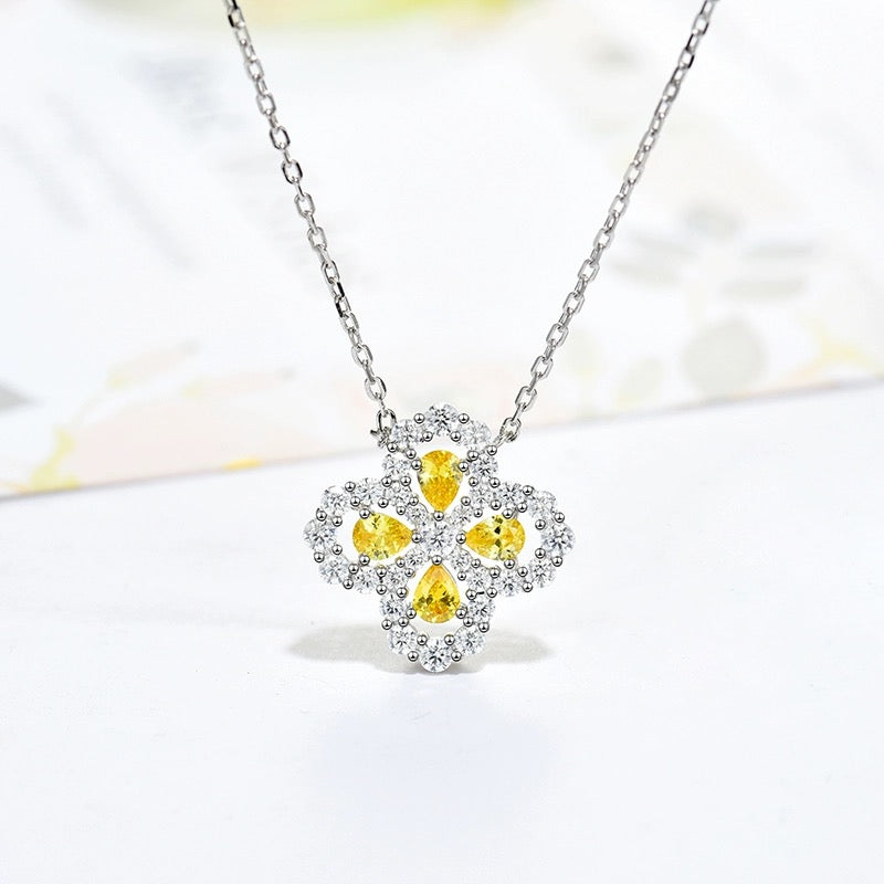 [Amore]LOOP NECKLACE FULL MOTIF DIAMOND 16MM MULTIPLE COLORS