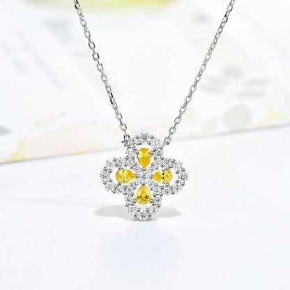 [Amore]LOOP NECKLACE FULL MOTIF DIAMOND 16MM MULTIPLE COLORS