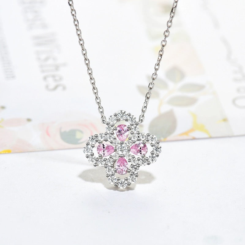 [Amore]LOOP NECKLACE FULL MOTIF DIAMOND 16MM MULTIPLE COLORS