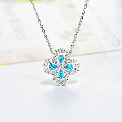 [Amore]LOOP NECKLACE FULL MOTIF DIAMOND 16MM MULTIPLE COLORS