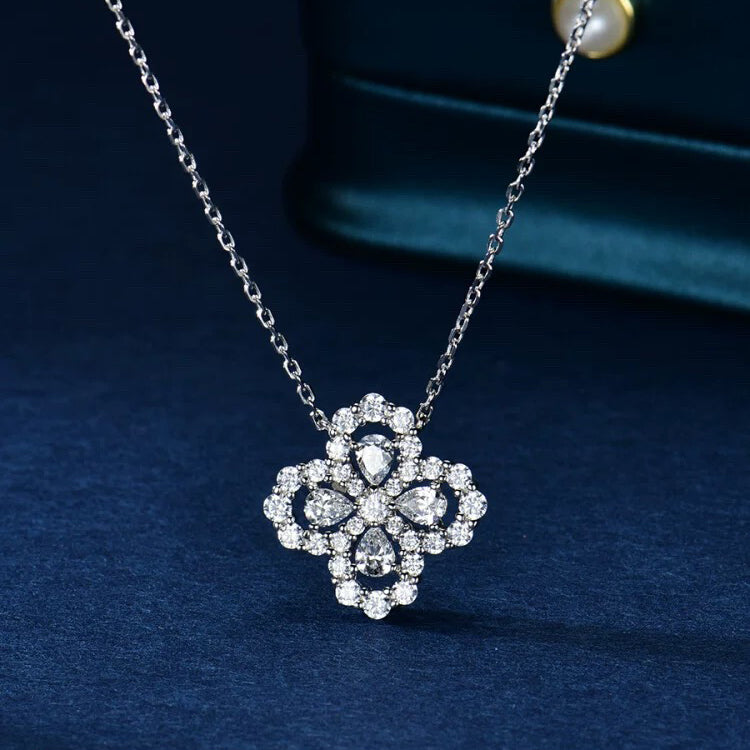 [Amore]LOOP NECKLACE FULL MOTIF DIAMOND 16MM MULTIPLE COLORS