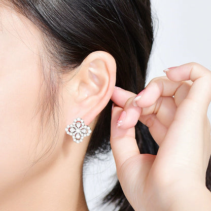 [Amore]LOOP EARRINGS FULL MOTIF DIAMOND 16MM
