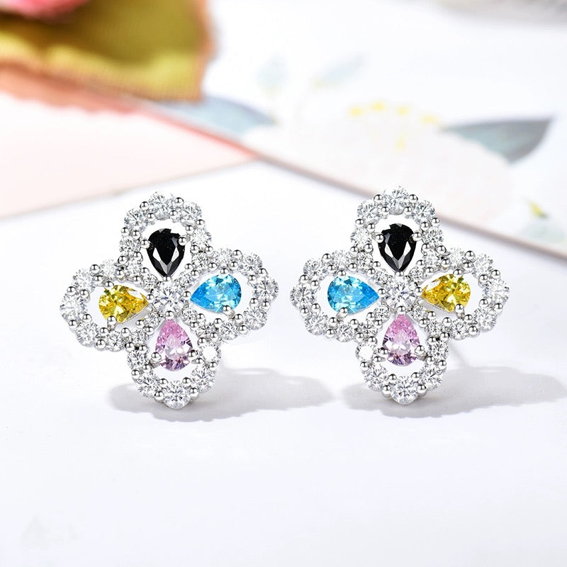 [Amore]LOOP EARRINGS FULL MOTIF DIAMOND 16MM