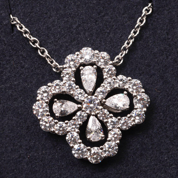 [Amore]LOOP NECKLACE FULL MOTIF DIAMOND 16MM MULTIPLE COLORS