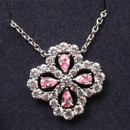[Amore]LOOP NECKLACE FULL MOTIF DIAMOND 16MM MULTIPLE COLORS