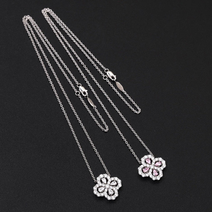[Amore]LOOP NECKLACE FULL MOTIF DIAMOND 16MM MULTIPLE COLORS