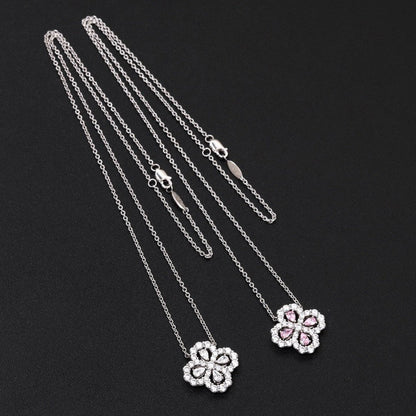 [Amore]LOOP NECKLACE FULL MOTIF DIAMOND 16MM MULTIPLE COLORS