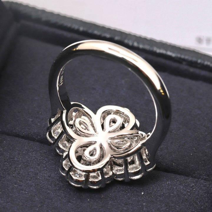 [Amore]LOOP RING FULL MOTIF DIAMOND 16MM SILVE
