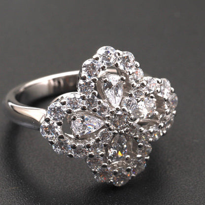 [Amore]LOOP RING FULL MOTIF DIAMOND 16MM SILVE