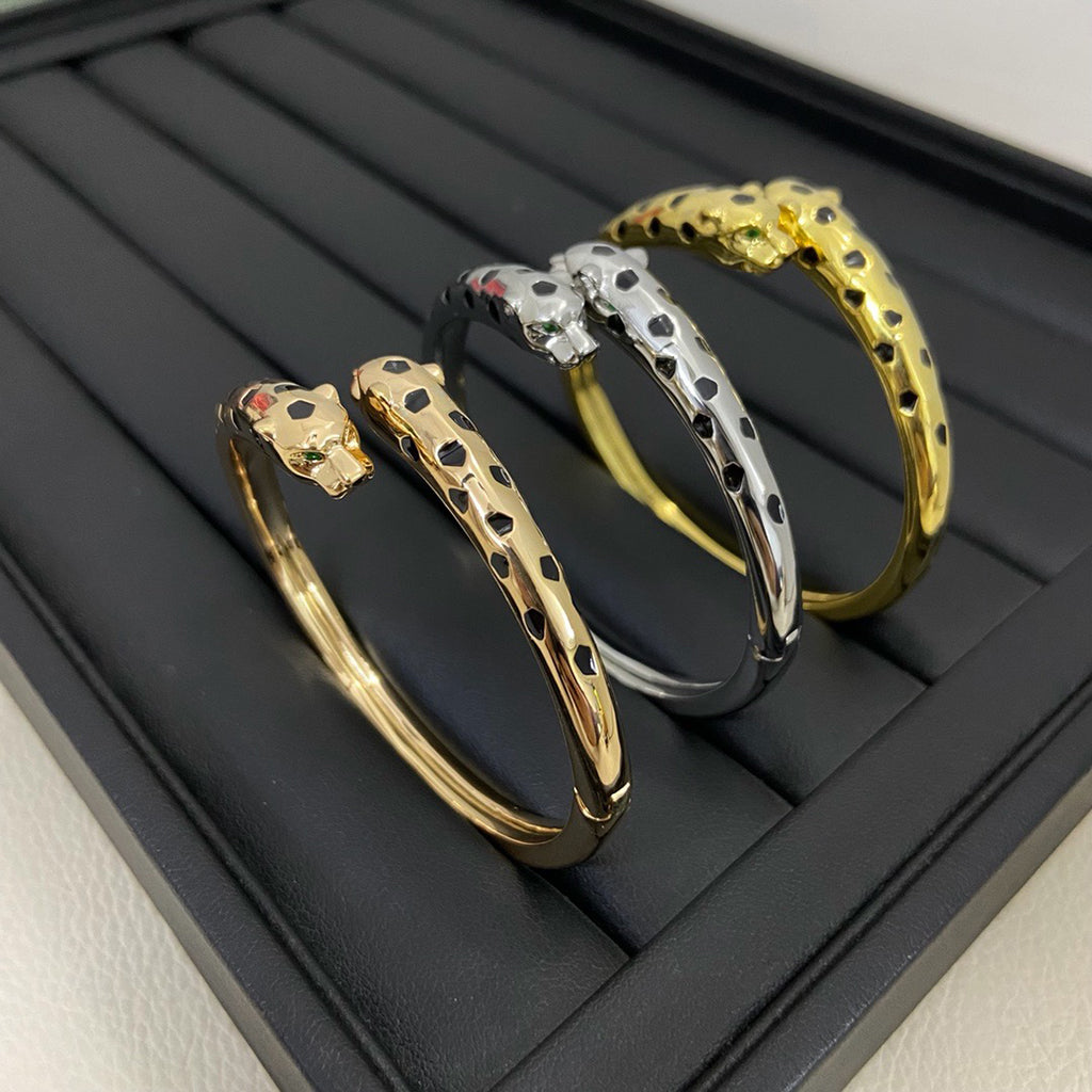 [Amore]PANTHERE DOUBLE HEADED OPEN BRACELET