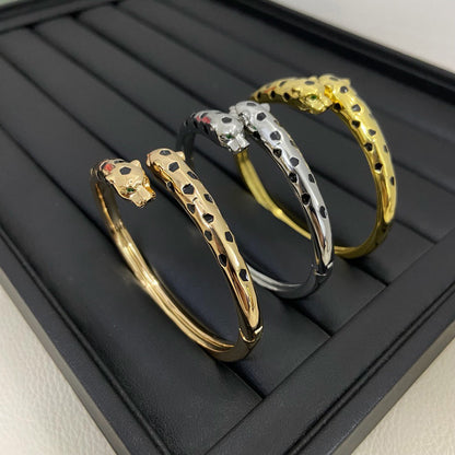 [Amore]PANTHERE DOUBLE HEADED OPEN BRACELET