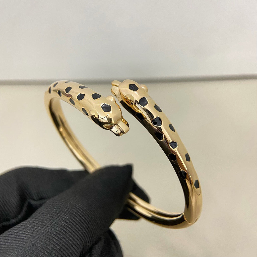 [Amore]PANTHERE DOUBLE HEADED OPEN BRACELET