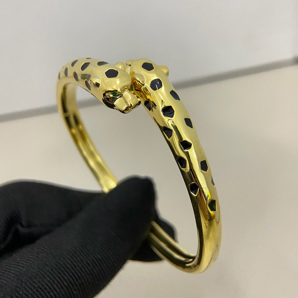 [Amore]PANTHERE DOUBLE HEADED OPEN BRACELET