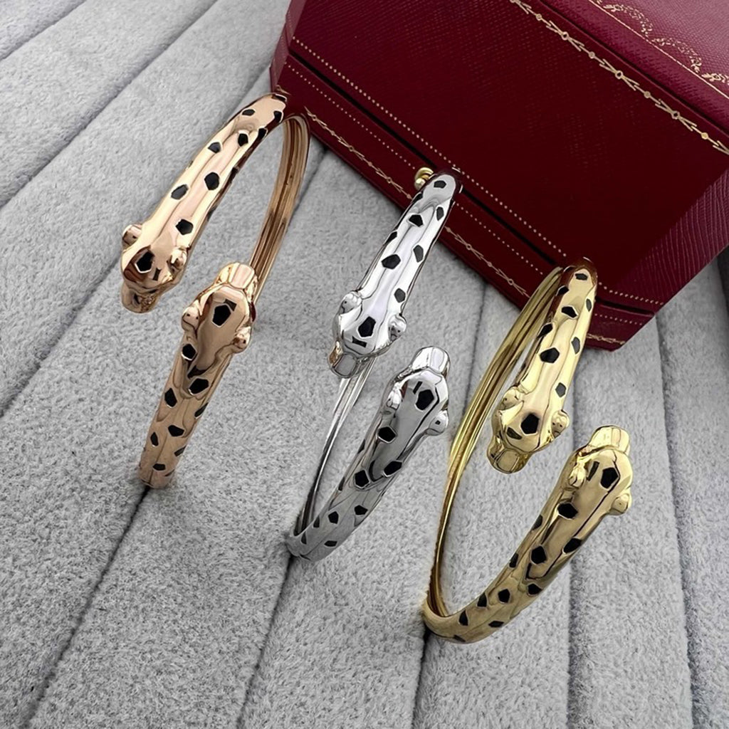 [Amore]PANTHERE DOUBLE HEADED OPEN BRACELET