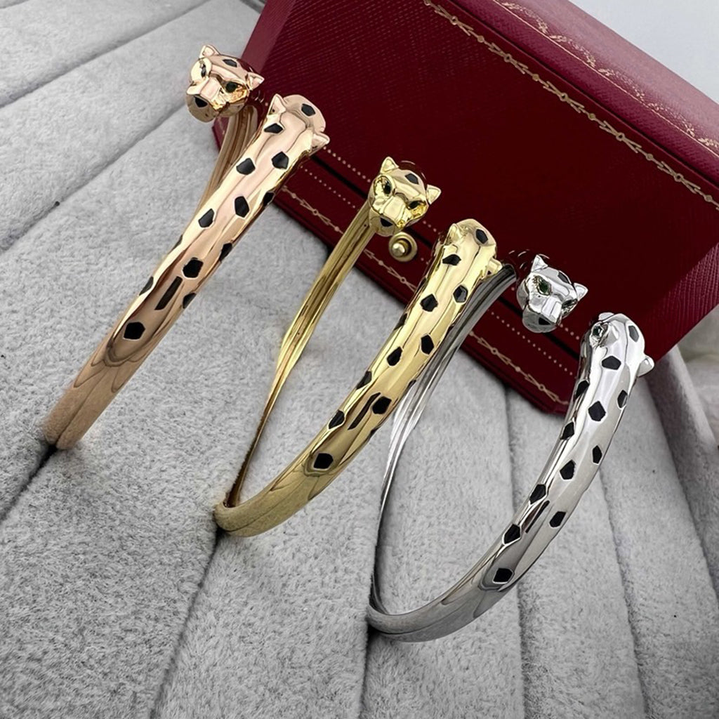 [Amore]PANTHERE DOUBLE HEADED OPEN BRACELET