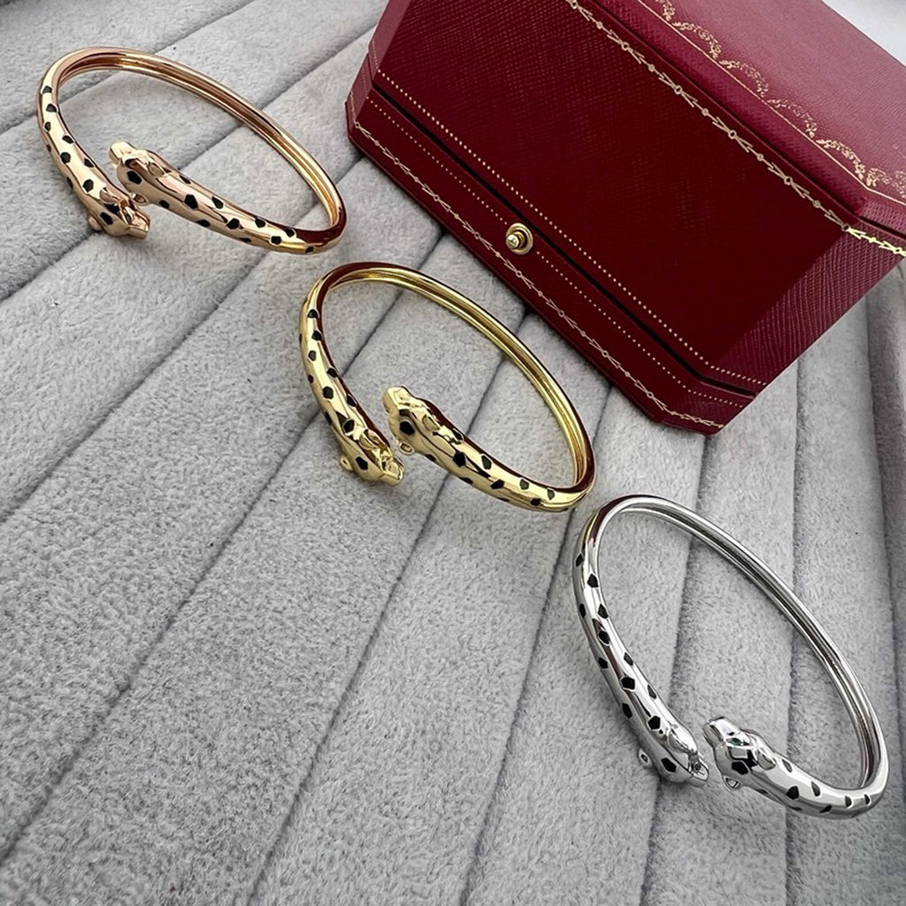[Amore]PANTHERE DOUBLE HEADED OPEN BRACELET