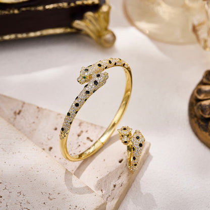 [Amore]PANTHERE DOUBLE HEADED FULL DIAMOND  RING