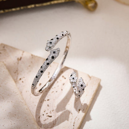 [Amore]PANTHERE DOUBLE HEADED FULL DIAMOND  RING
