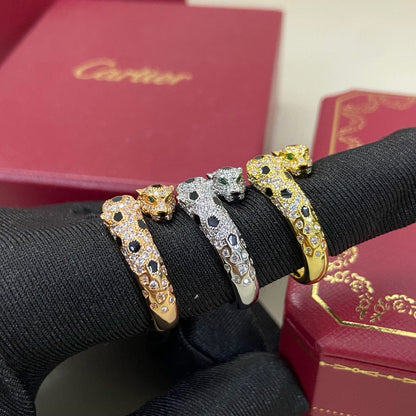 [Amore]PANTHERE DOUBLE HEADED FULL DIAMOND  RING