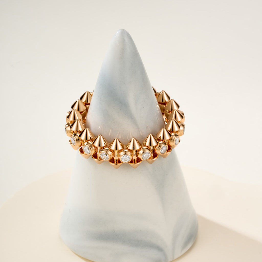 [Amore]CLASH 6.8MM DIAMOND MEDIUM RING