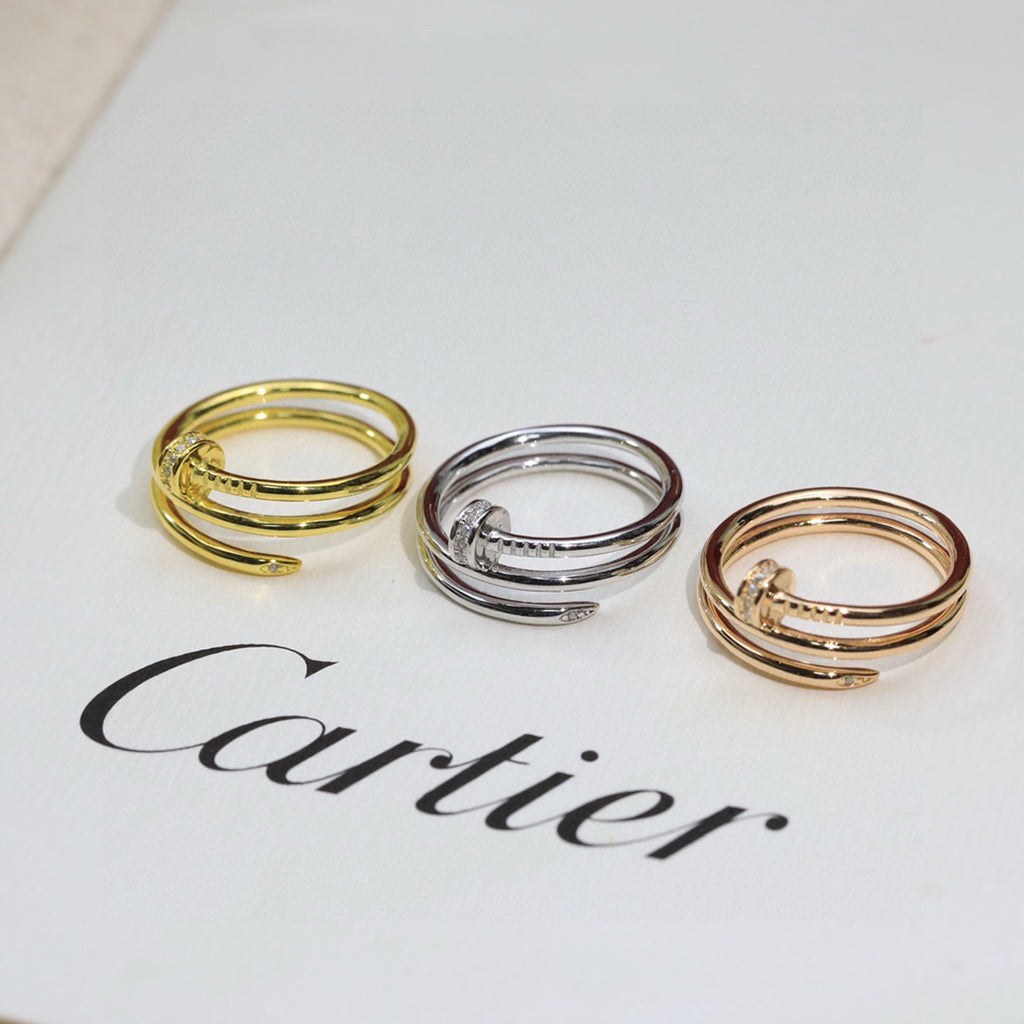 [Amore]JUSTE RING 4.8MM HALF DIAMOND