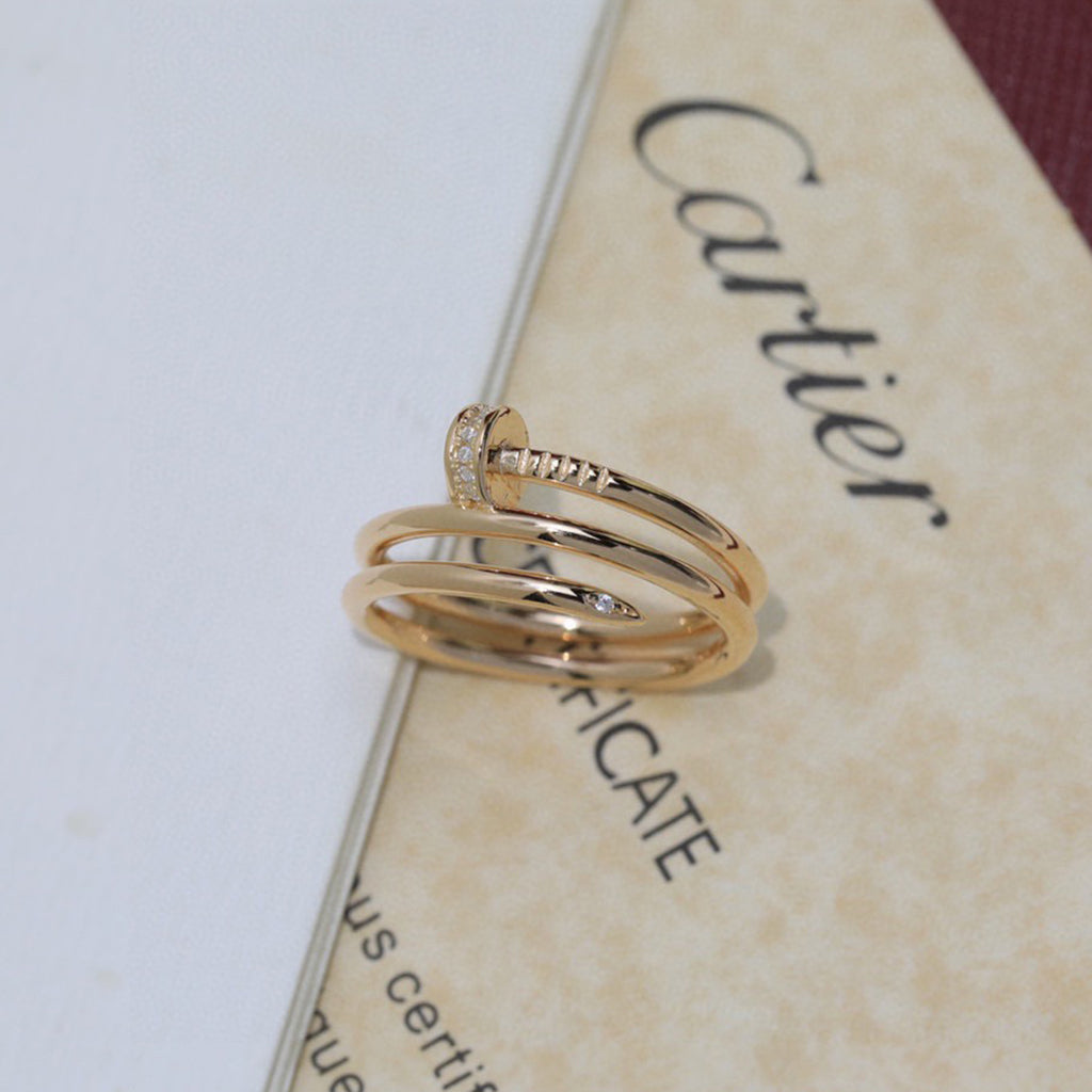 [Amore]JUSTE RING 4.8MM HALF DIAMOND