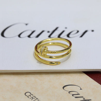 [Amore]JUSTE RING 4.8MM HALF DIAMOND