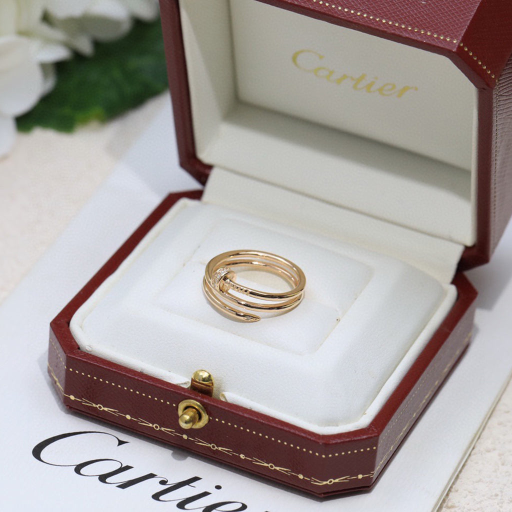 [Amore]JUSTE RING 4.8MM HALF DIAMOND