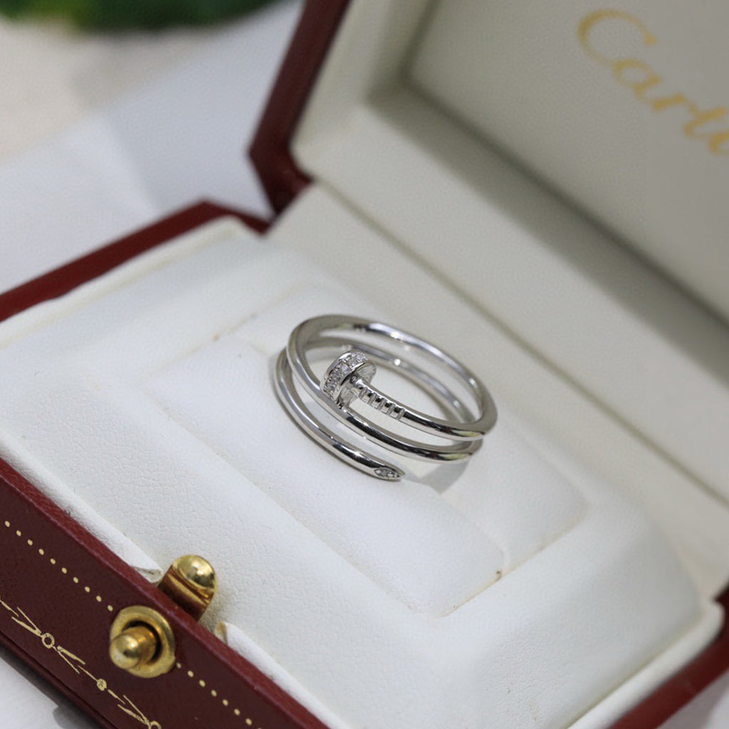 [Amore]JUSTE RING 4.8MM HALF DIAMOND