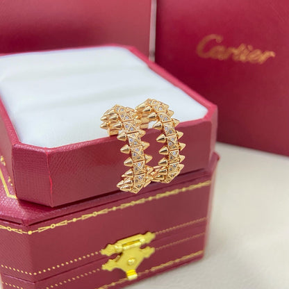 [Amore]CLASH 6.4MM FULL DIAMOND SMALL EARRINGS