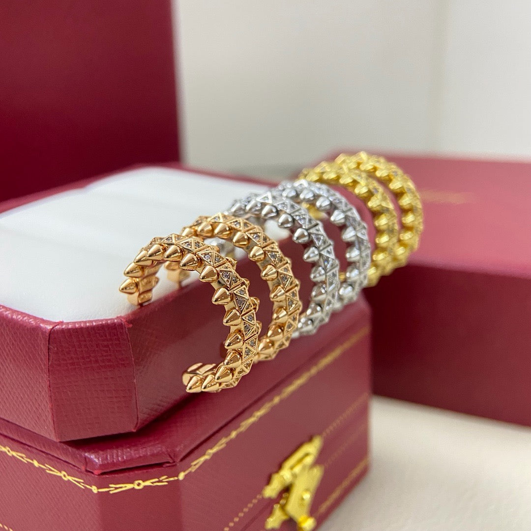 [Amore]CLASH 6.4MM FULL DIAMOND SMALL EARRINGS