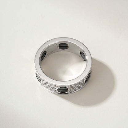 [Amore]LOVE RING 5.5MM DIAMONDS PAVED CERAMIC