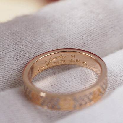 [Amore]LOVE RING 4.0MM DIAMOND PAVED