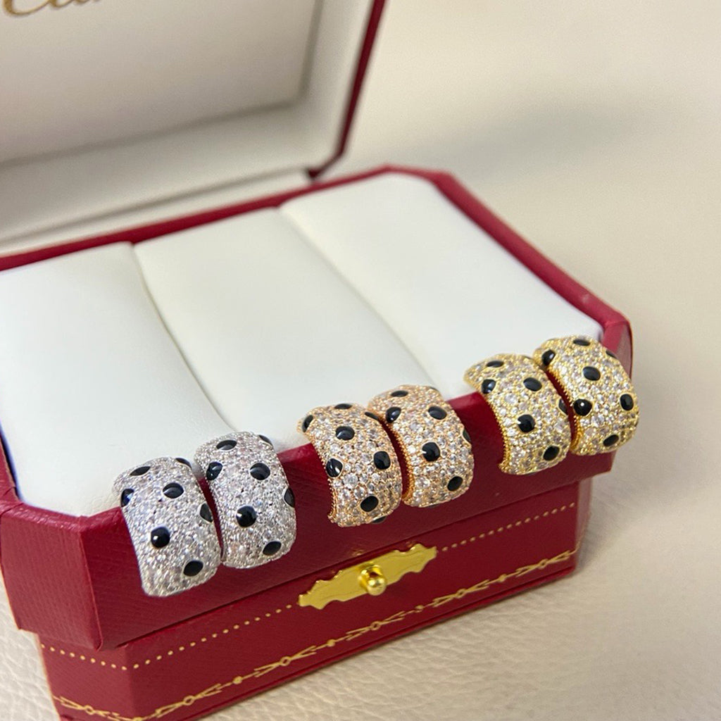 [Amore]PANTHERE MINI FULL DIAMOND EARRINGS