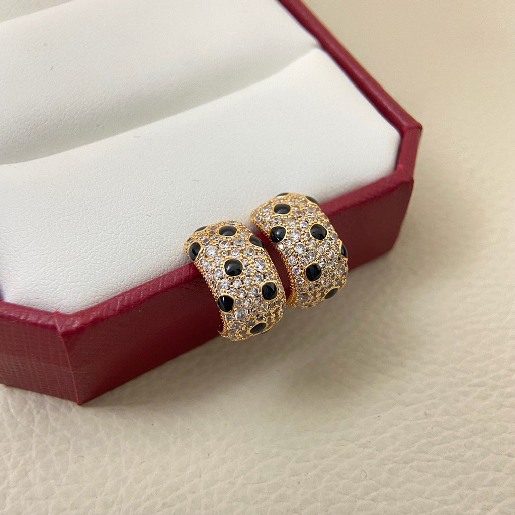 [Amore]PANTHERE MINI FULL DIAMOND EARRINGS