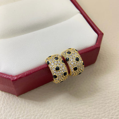 [Amore]PANTHERE MINI FULL DIAMOND EARRINGS