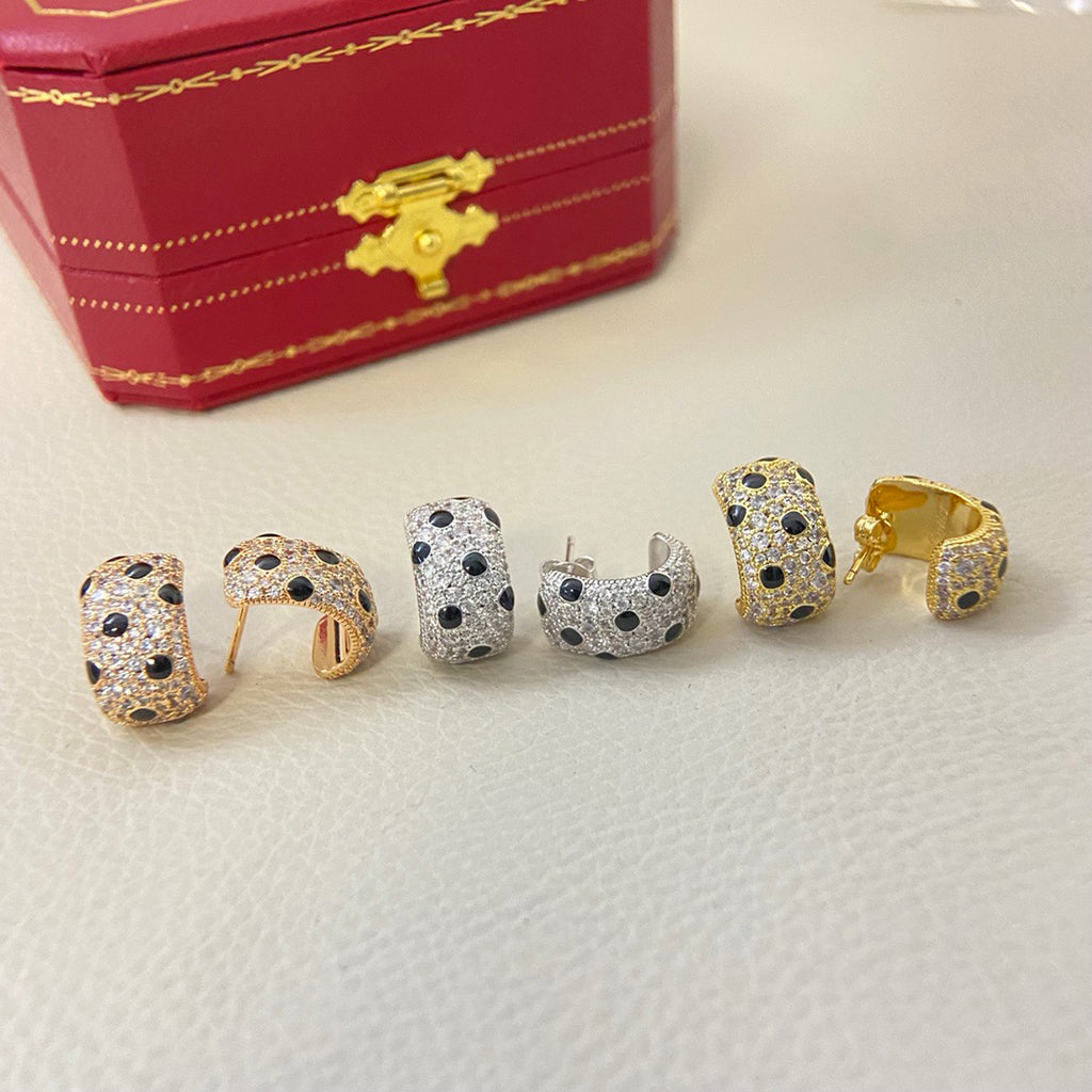 [Amore]PANTHERE MINI FULL DIAMOND EARRINGS