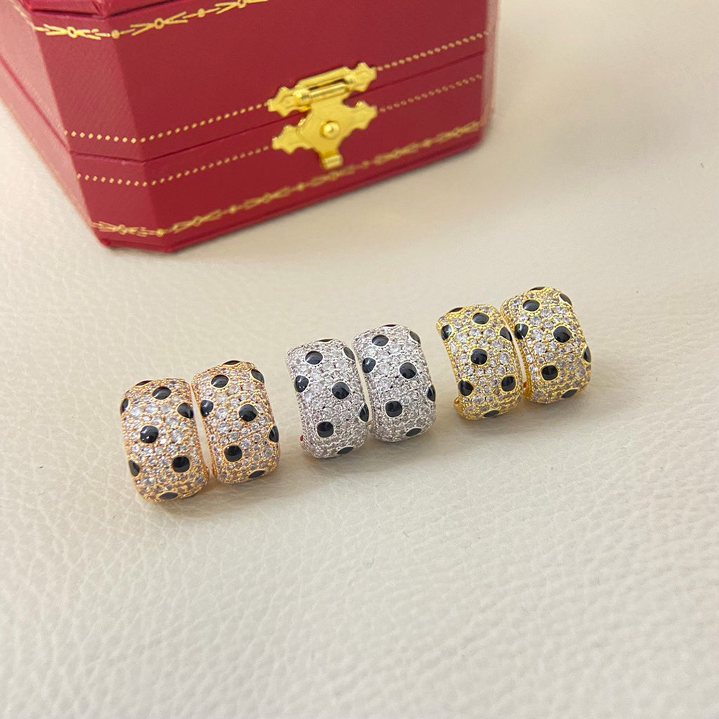 [Amore]PANTHERE MINI FULL DIAMOND EARRINGS