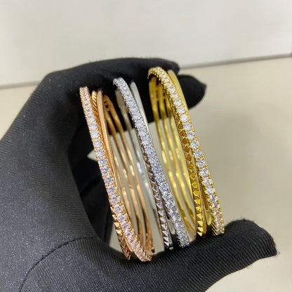 [Amore]ETINCELLE HALF-PAVED DIAMOND BRACELET