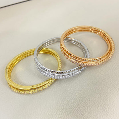 [Amore]ETINCELLE HALF-PAVED DIAMOND BRACELET