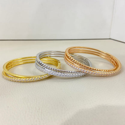 [Amore]ETINCELLE HALF-PAVED DIAMOND BRACELET